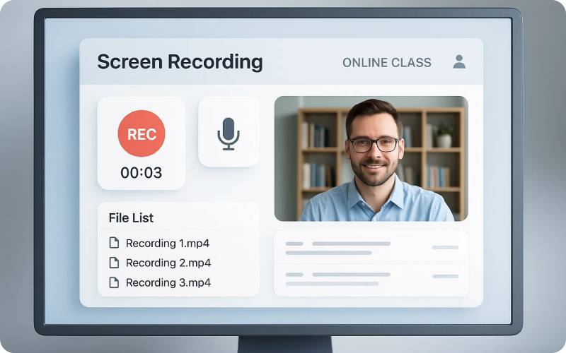 نرم افزار رکوردر صفحه نمایش کلاس آنلاین